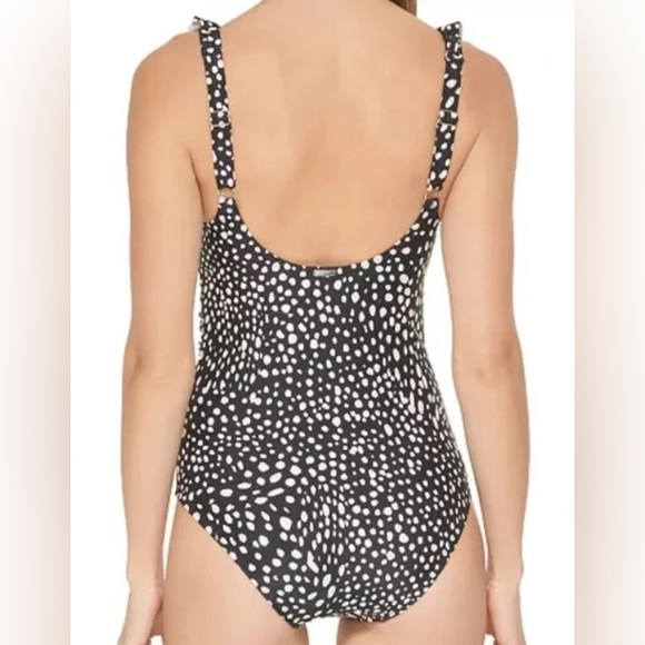 DKNY Black‎ and White Spotted Swimsuit - Picture 2 of 5